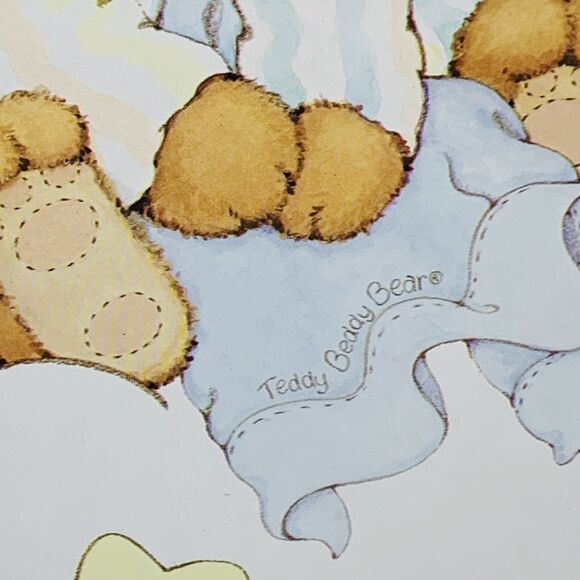 Vintage Morgan Inc Teddy Beddy Bear Nursery Decor Wall Hanging Plaque 15.5" - Picture 2 of 8